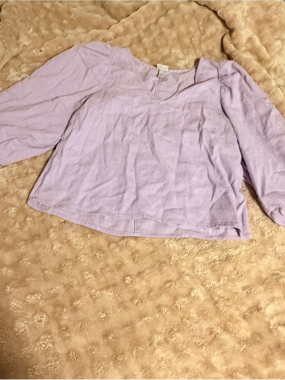 Lilac Peasant Top
